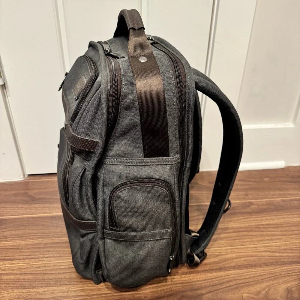 TUMI Gray and Brown Backpack - Picture 9 of 13